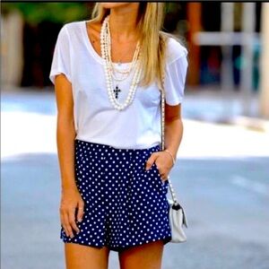 ZARA Woman’s Polka Dot Pleaded Shorts Size XS